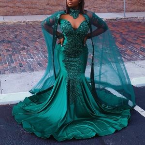Hunter green gown